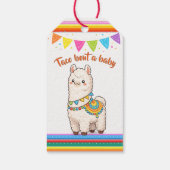 Taco over een babyshowerlama cadeaulabel (Achterkant)
