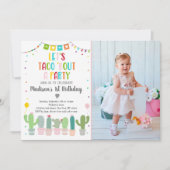 Taco over een feest Cactus Fiesta Verjaardag Kaart (Voorkant)
