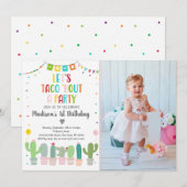 Taco over een feest Cactus Fiesta Verjaardag Kaart (Voorkant / Achterkant)