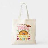 Taco over een feest van de Fiesta Cinco de Mayo Tote Bag (Achterkant)