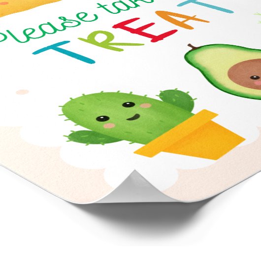 Taco over een feestelijk thema voor de behandeling poster (Hoek)