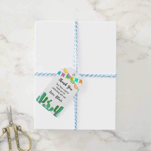 Taco 'over een feestfavoriet-labels cadeaulabel (Met Touw)