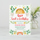 Taco over een feestje Fiesta 30ste verjaardag uitn Kaart (Staand voorkant)