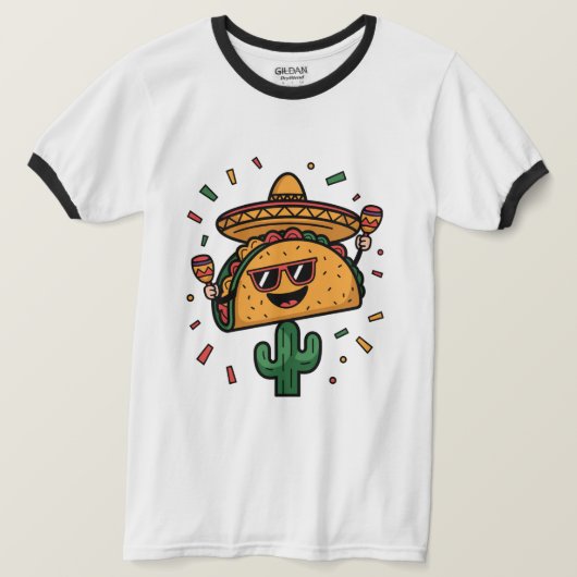 Taco ‘Over een feestje! T-shirt (Design voorkant)