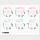 Taco over een Fiesta Baby shower feest Dank je wel Ronde Sticker (Vel)