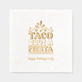 Taco over een Fiesta Gold Folie Verjaardag servett Folie Servetten (Voorkant)