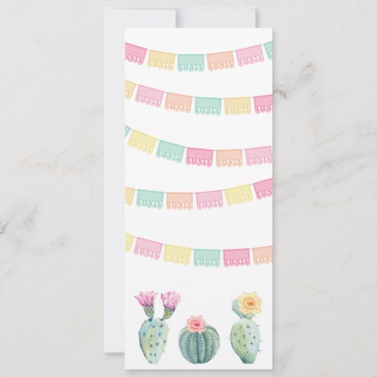 Taco over een Fiesta Mexicaan op een verjaardagsfe Kaart (Achterkant)