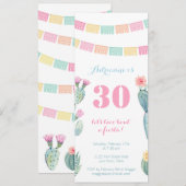 Taco over een Fiesta Mexicaan op een verjaardagsfe Kaart (Voorkant / Achterkant)