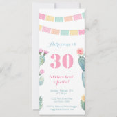 Taco over een Fiesta Mexicaan op een verjaardagsfe Kaart (Voorkant)