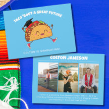 Taco over een geweldige toekomst Afstuderen Aankon