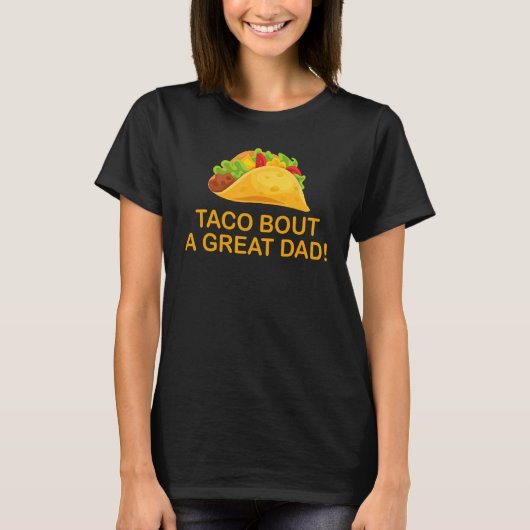 Taco over een geweldige vader! Mannen Funny Dad Jo T-shirt (Voorkant)