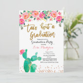 Taco over een Graduation Party Nodig kaart (Staand voorkant)