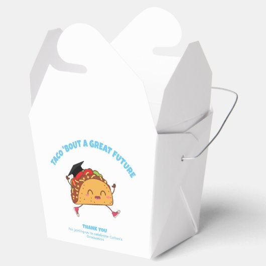 Taco over een groot toekomstig afstudeerfeest bedankdoosjes (Geopend)