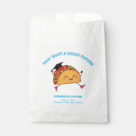 Taco over een groot toekomstig afstudeerfeest bedankzakje