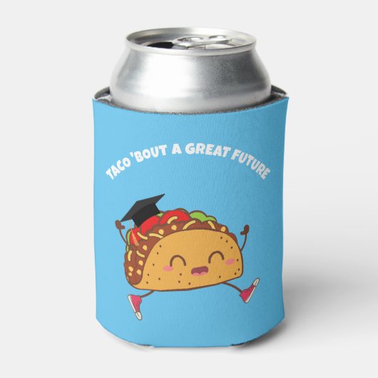 Taco Over een groot toekomstig Fiesta afstudeerfee Blikjeskoeler (Blikje Voorkant)