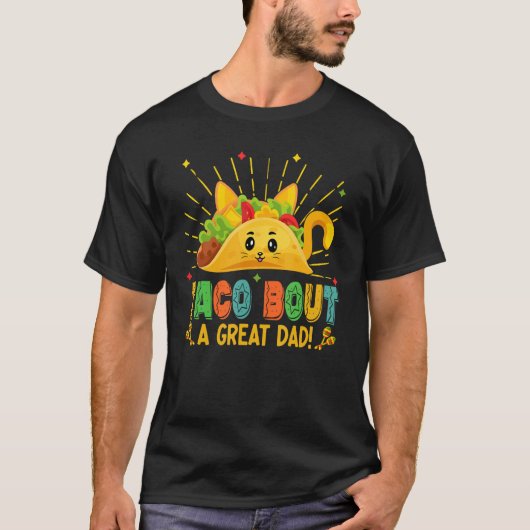 Taco Over Een Grote Papa Taco Liefhebber Papa Grap T-shirt (Voorkant)