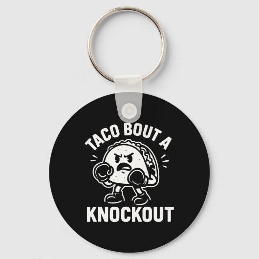 Taco over een knock-out Grappig Boksen Taco T 1 Sleutelhanger (Voorkant)