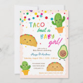 Taco over een meisje met baby's - baby shower met  kaart (Voorkant)