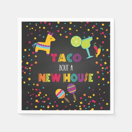 Taco over een nieuw huis servet (Voorkant)