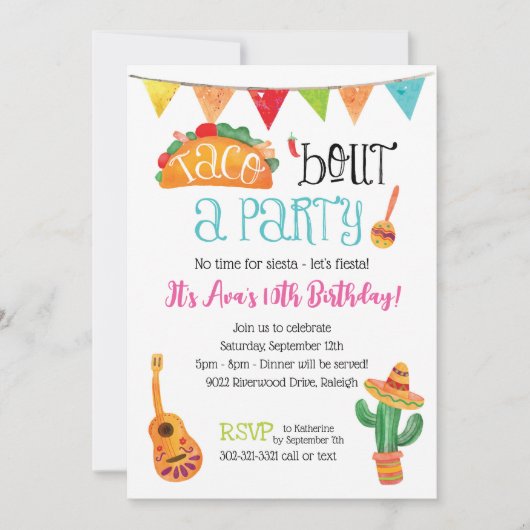 Taco over een partij kaart (Voorkant)