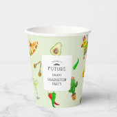 Taco over een toekomst' Mexicaanse afstudeerfeest Papieren Bekers (Voorkant)