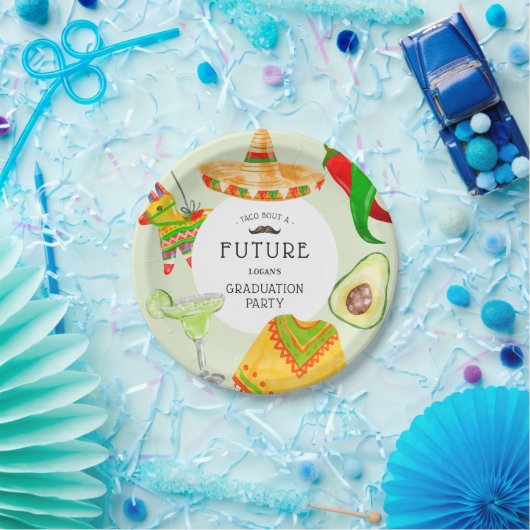 Taco over een toekomst' Mexicaanse afstudeerfeest Papieren Bordje (Feest)