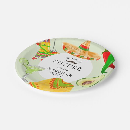 Taco over een toekomst' Mexicaanse afstudeerfeest Papieren Bordje (Gekanteld)