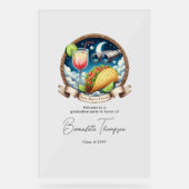 Taco ‘Over een toekomstig acryl Afstuderen Welkom Acryl Bord (Voorkant)