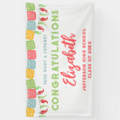 Taco over een toekomstig Fiesta afstudeerfeest Spandoek (Verticaal)