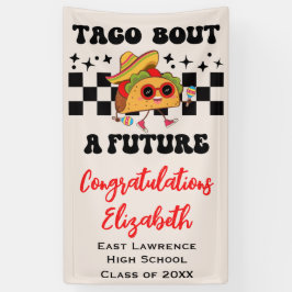 Taco over een toekomstig Fiesta Afstuderen Spandoek