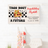 Taco over een toekomstig Fiesta Afstuderen Spandoek (Insitu)