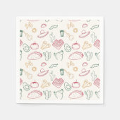 Taco over een toekomstig Fiesta Doodle Afstuderen Servet (Voorkant)