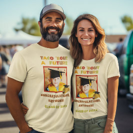 Taco over een toekomstig foto-Afstuderen T-shirt