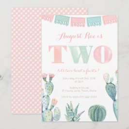 Taco over een tweede verjaardag mexican fiesta par kaart