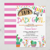 Taco over een uitnodiging voor een babyjongen (Voorkant / Achterkant)