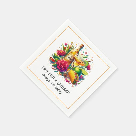 Taco 'Over een verjaardag' Tequila & Margarita Fie Servet (Hoek)