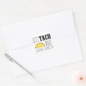 Taco 'Over een verjaardagsfeestje Vierkante Sticker (Envelop)