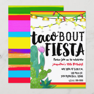 TACO OVER FIESTA Birthday Party Cinco de Mayo Kaart