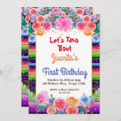 Taco over Fiesta Mexican 1e verjaardag Kaart (Voorkant / Achterkant)