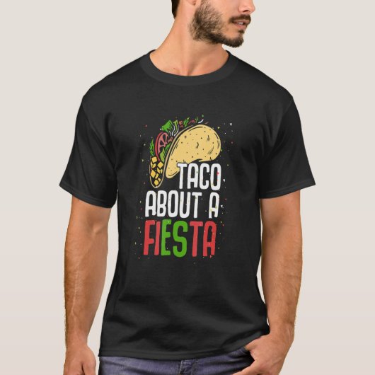 Taco over Fiesta Mexico Mexican Cinco de Mayo Nat T-shirt (Voorkant)