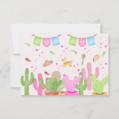 Taco over fun fiesta mexicaanse kids verjaardag bedankkaart (Achterkant)