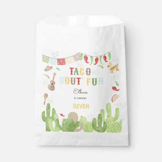 Taco over 'fun fiesta mexican birthday bedankzakje (Voorkant)