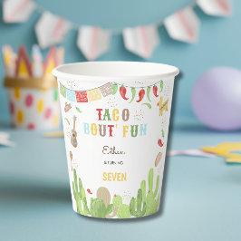 Taco over 'fun fiesta mexican birthday papieren bekers