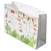 Taco over 'fun fiesta mexican eerste verjaardag groot cadeauzakje (Achterkant Gekanteld)