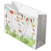 Taco over 'fun fiesta mexican eerste verjaardag groot cadeauzakje (Voorkant Gekanteld)