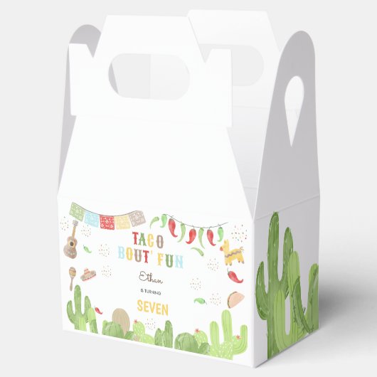 Taco over 'fun fiesta mexican kids verjaardag bedankdoosjes (Geopend)