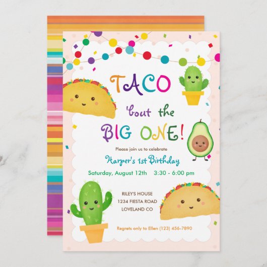 Taco over het BIG ONE - fistathema 1e verjaardag Kaart (Voorkant / Achterkant)