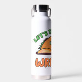 Taco over het schrijven van Grappige Auteur Cartoo Waterfles (Voorkant)