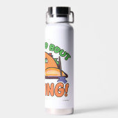 Taco over het schrijven van Grappige Auteur Cartoo Waterfles (Achterkant)