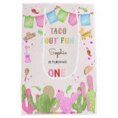 Taco over leuke fiësta mexicaanse eerste verjaarda medium cadeauzakje (Achterkant)